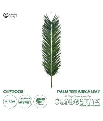 GloboStar® Artificial Garden ARECA PALM LEAF 20183 - Τεχνητό Διακοσμητικό Φύλο Φοινικόδεντρου Αρέκα Π95 x Υ320cm